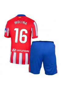 Atletico Madrid Nahuel Molina #16 Jalkapallovaatteet Lasten Kotipeliasu 2024-25 Lyhythihainen (+ Lyhyet housut)